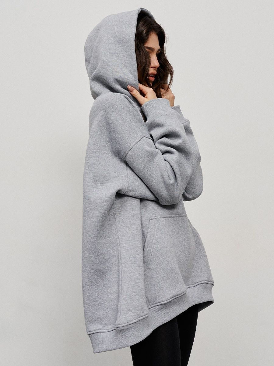 Premium Fleece Pure Color Heavyweight Biggy Hoodie