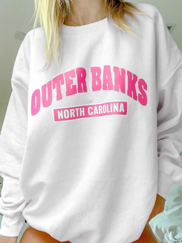 Womens Outer Banks North Carolina Crew Neck Sweatshirt