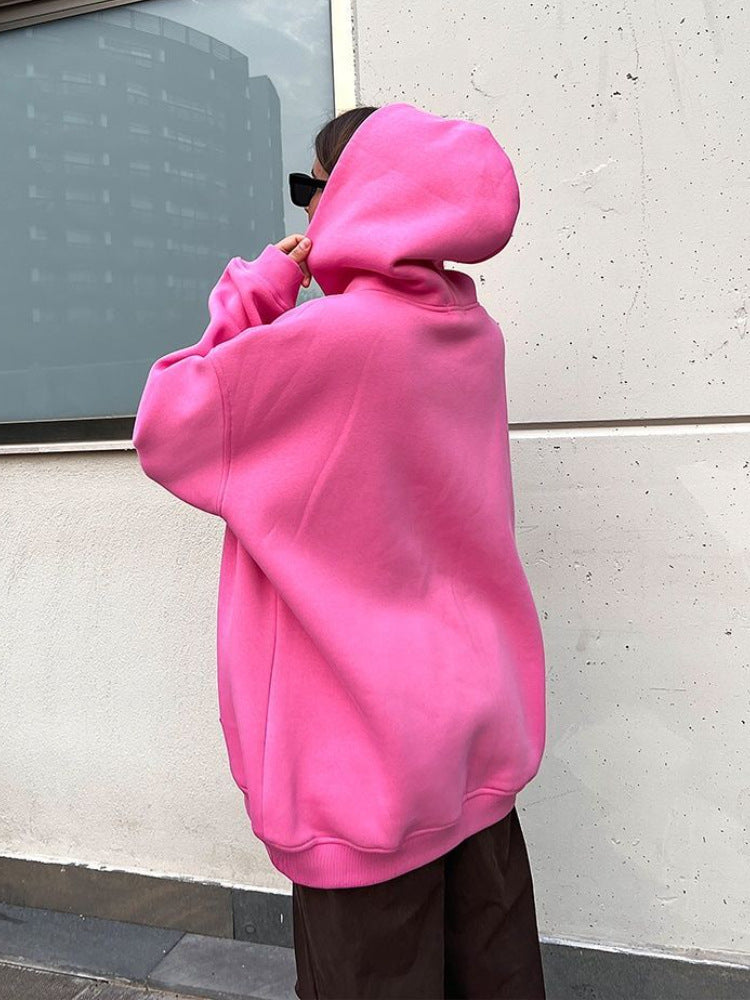 Premium Fleece Pure Color Heavyweight Biggy Hoodie