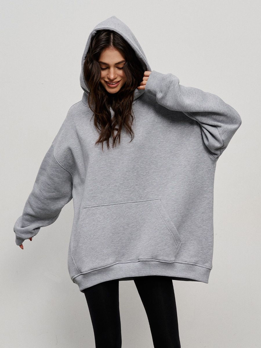 Premium Fleece Pure Color Heavyweight Biggy Hoodie