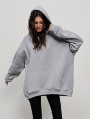 Premium Fleece Pure Color Heavyweight Biggy Hoodie