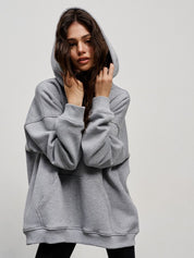 Premium Fleece Pure Color Heavyweight Biggy Hoodie