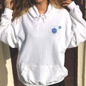 Sweat à capuche imprimé fleurs 10 raisons de sourire