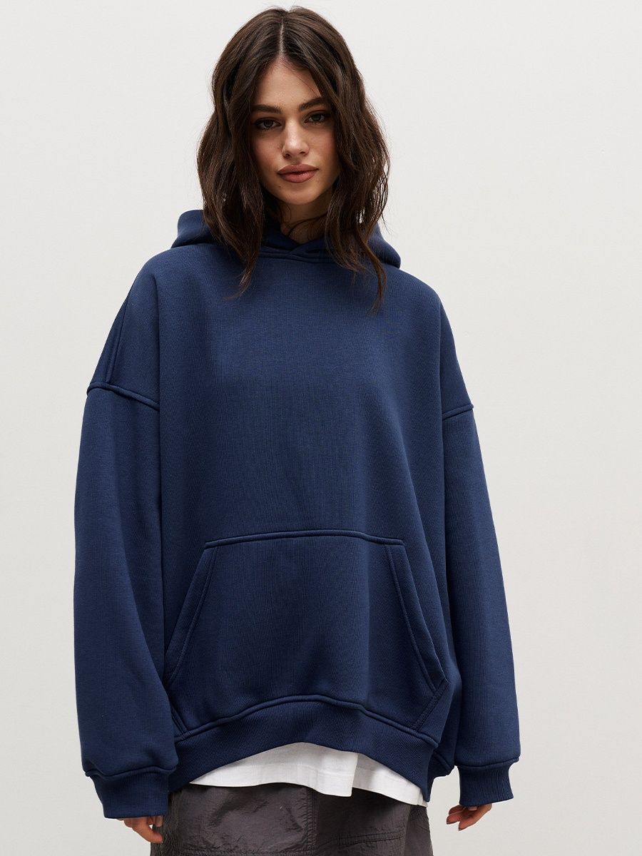 Premium Fleece Pure Color Heavyweight Biggy Hoodie