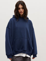 Premium Fleece Pure Color Heavyweight Biggy Hoodie