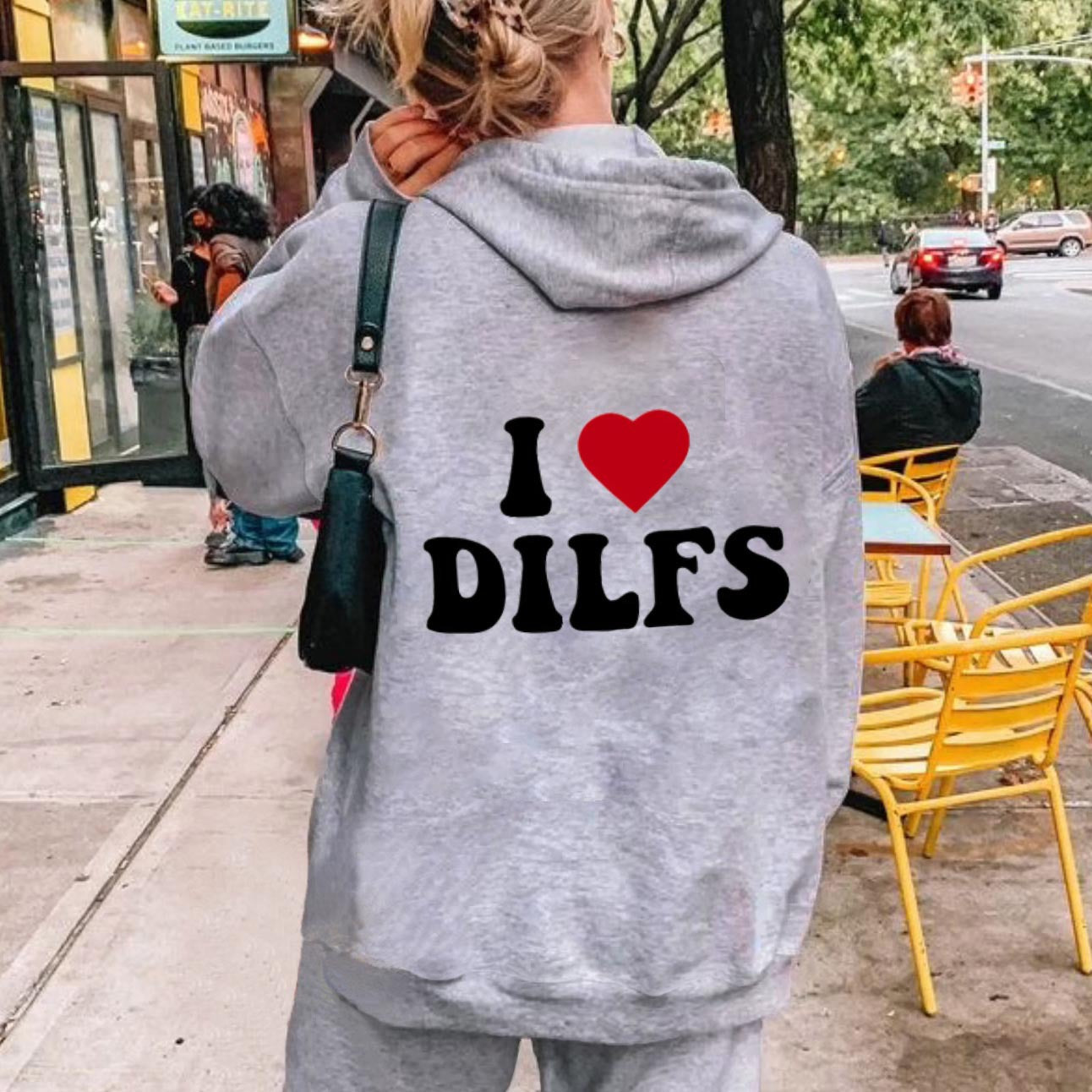 I Love Dilfs Printed Long Sleeve Preppy Asthetic Hoodie