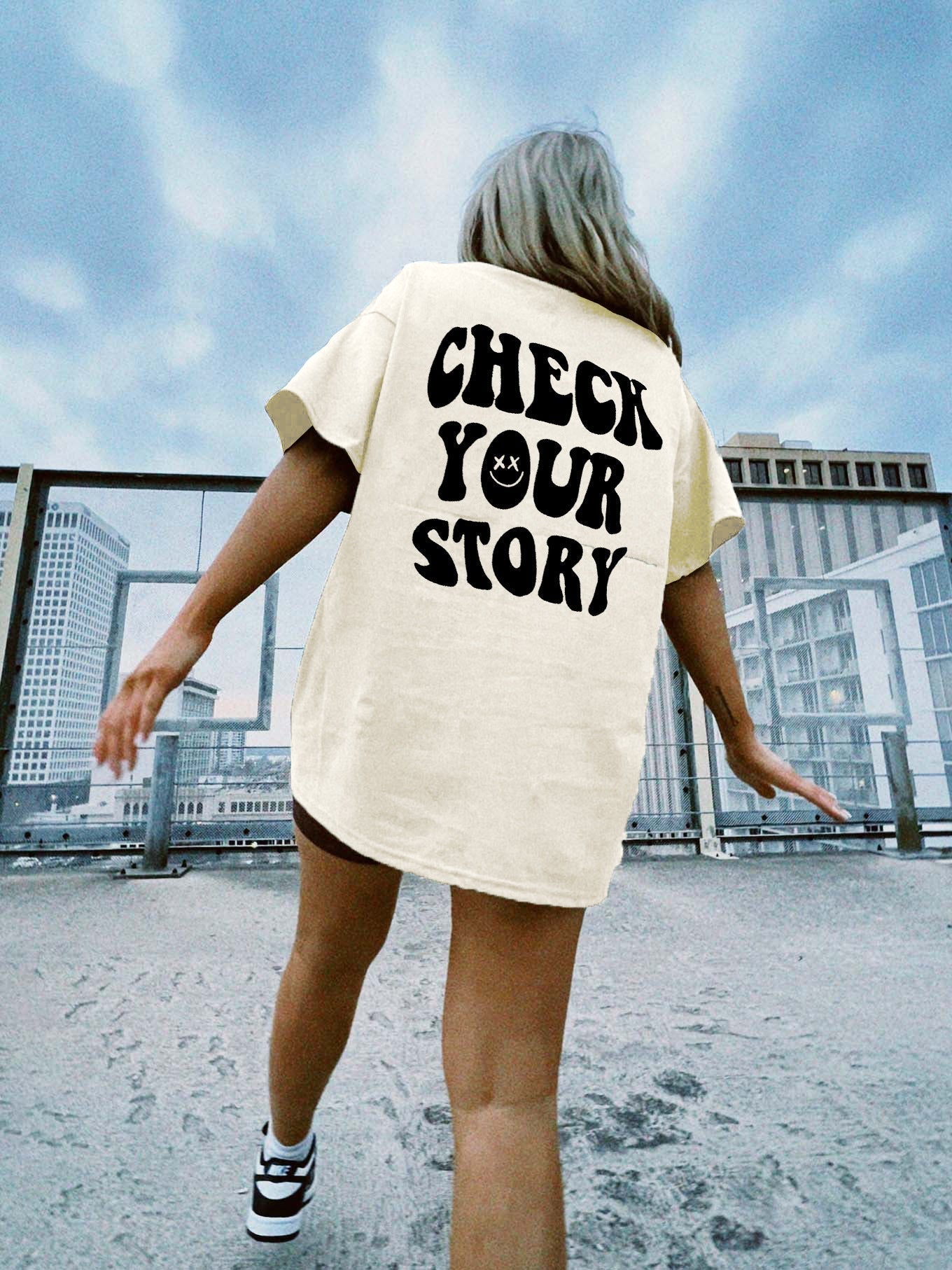 Womens Check Your Story Preppy Shirts
