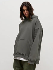 Premium Fleece Pure Color Heavyweight Biggy Hoodie