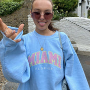 Preppy Ladies Miami Florida Crewneck Sweatshirts