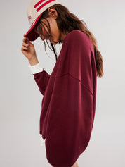 Übergroßes Sweatshirt mit Farbblock-Design und Lagen-Langarm