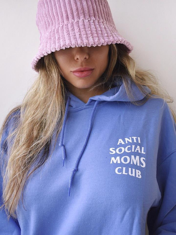 Sudaderas con capucha preppy estampadas Anti Social Mom Club