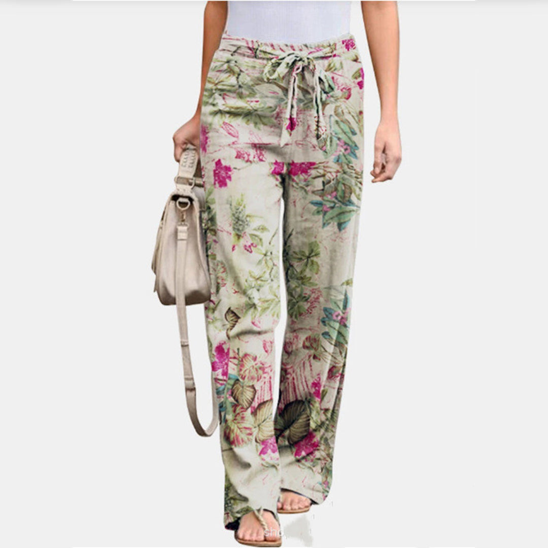 REINA | Elegant leisure pants with floral print