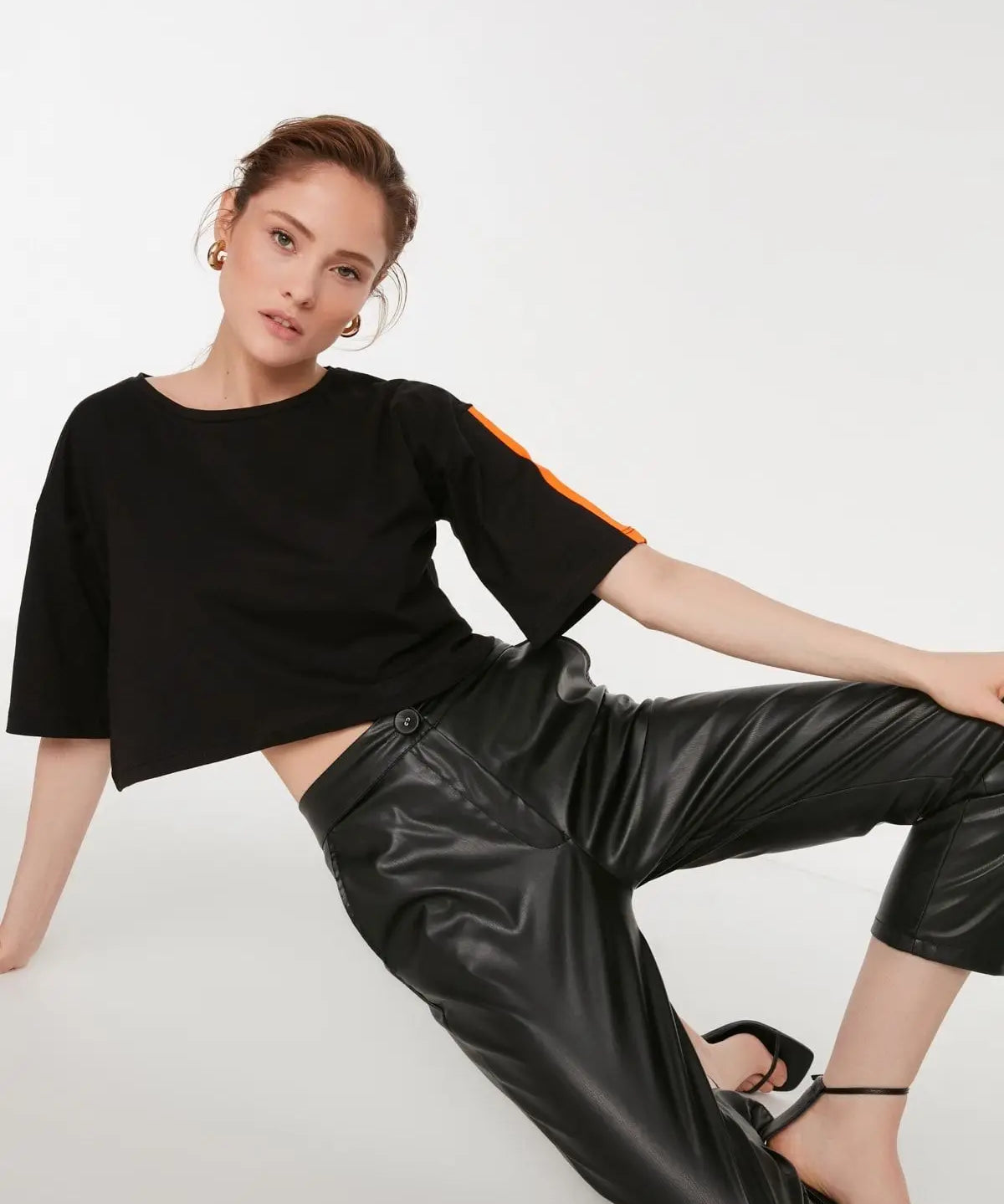 Diana | Elegant Faux Leather Pants