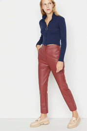 Diana | Elegant Faux Leather Pants
