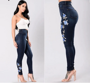 ELYSIA | Slim Embroidered Jeans