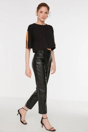 Diana | Elegant Faux Leather Pants
