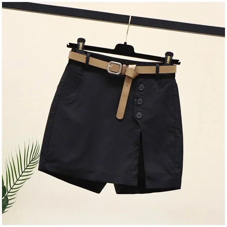 SUZY | Wrap Skort with Buttons and Pockets