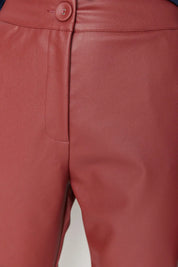 Diana | Elegant Faux Leather Pants
