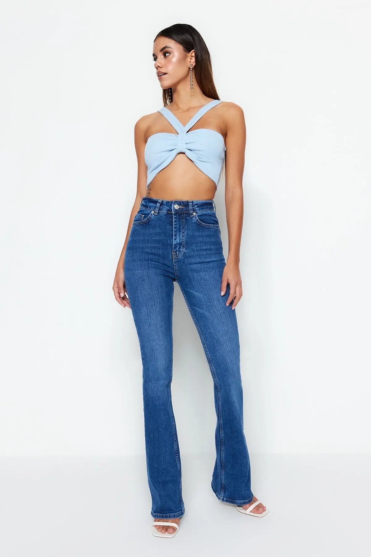 AZUL | High-Waisted Flared Jeans
