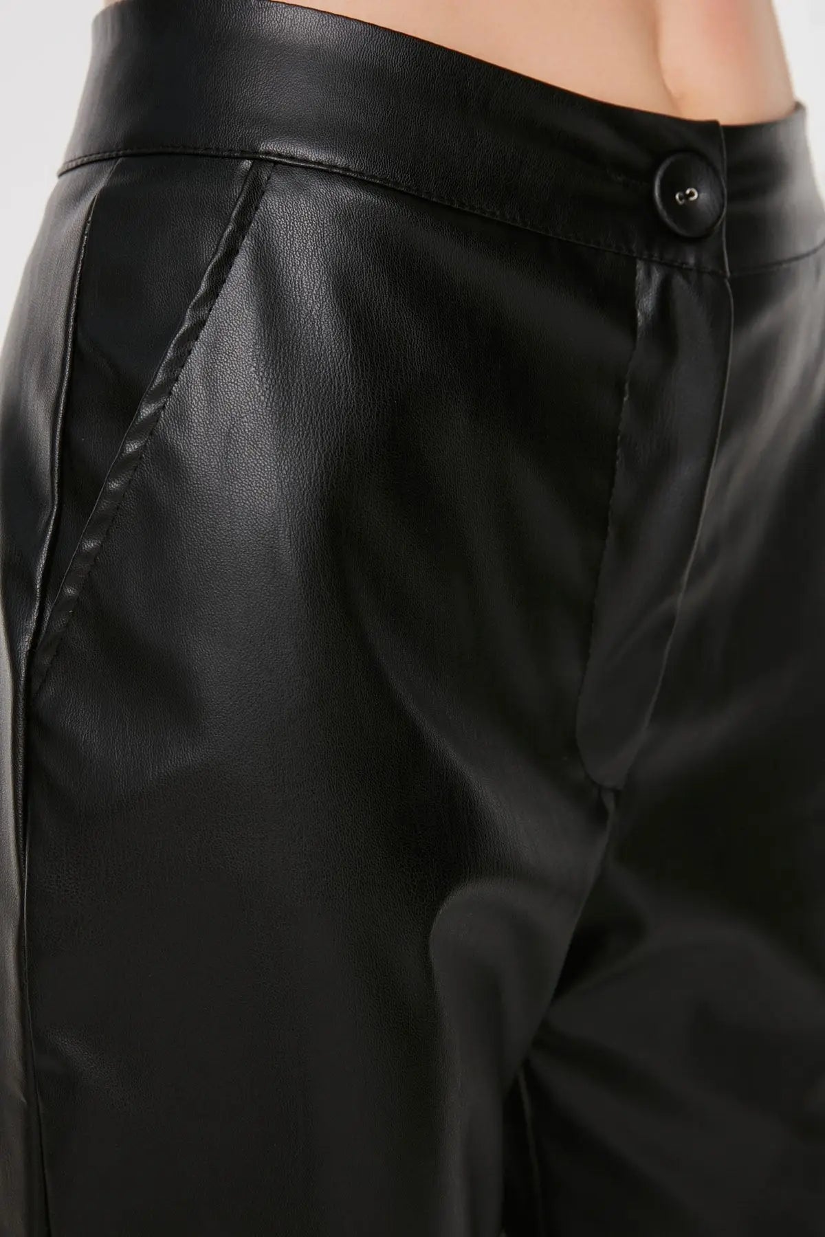 Diana | Elegant Faux Leather Pants