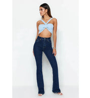 AZUL | High-Waisted Flared Jeans