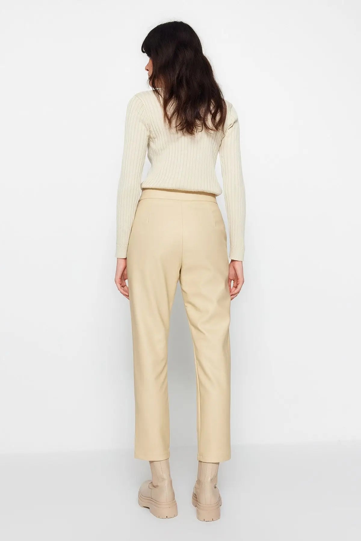 Diana | Elegant Faux Leather Pants