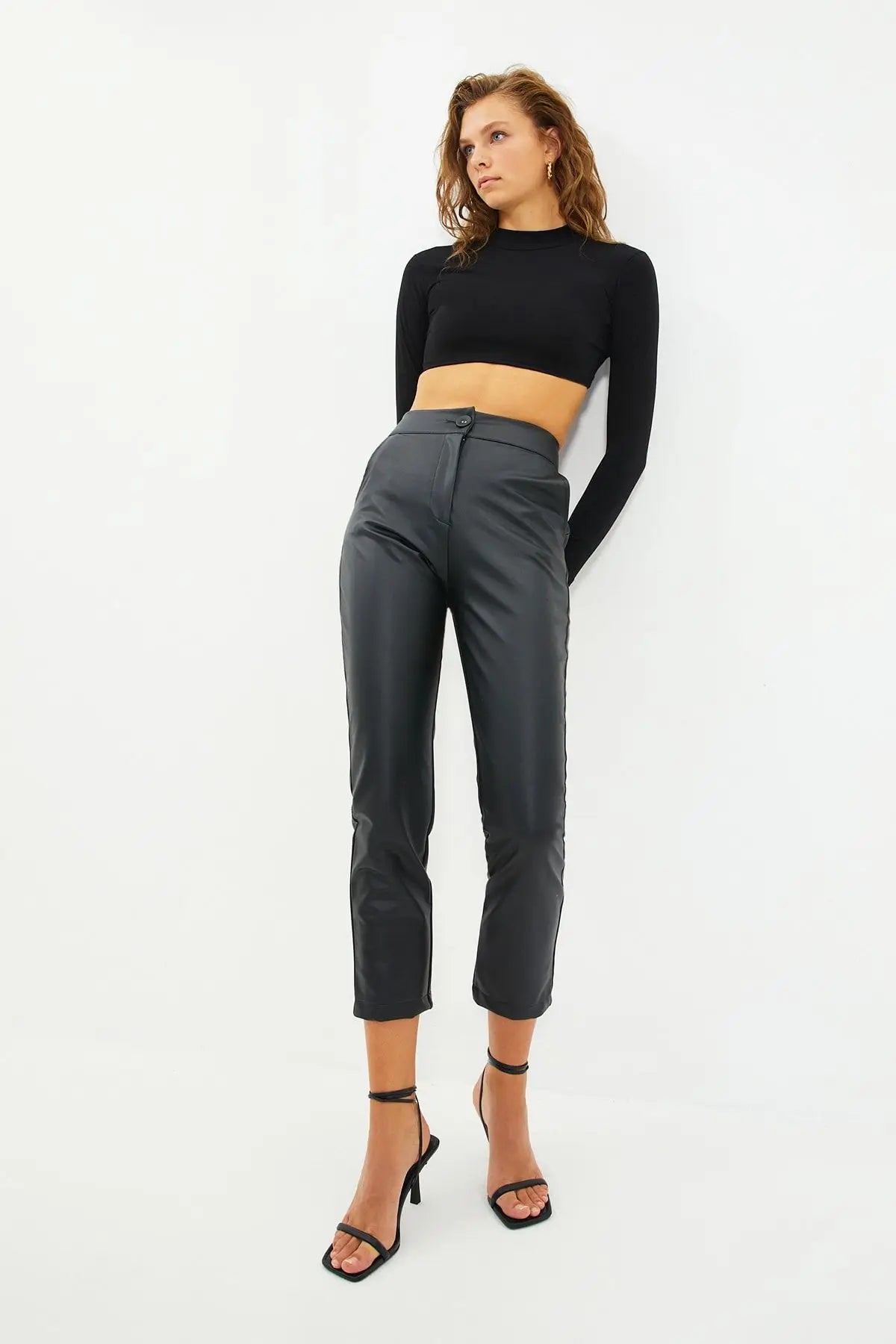 Diana | Elegant Faux Leather Pants