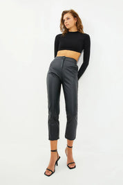 Diana | Elegant Faux Leather Pants