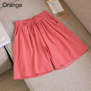 FINA | Mid-length cotton and linen shorts