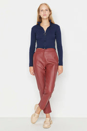Diana | Elegant Faux Leather Pants