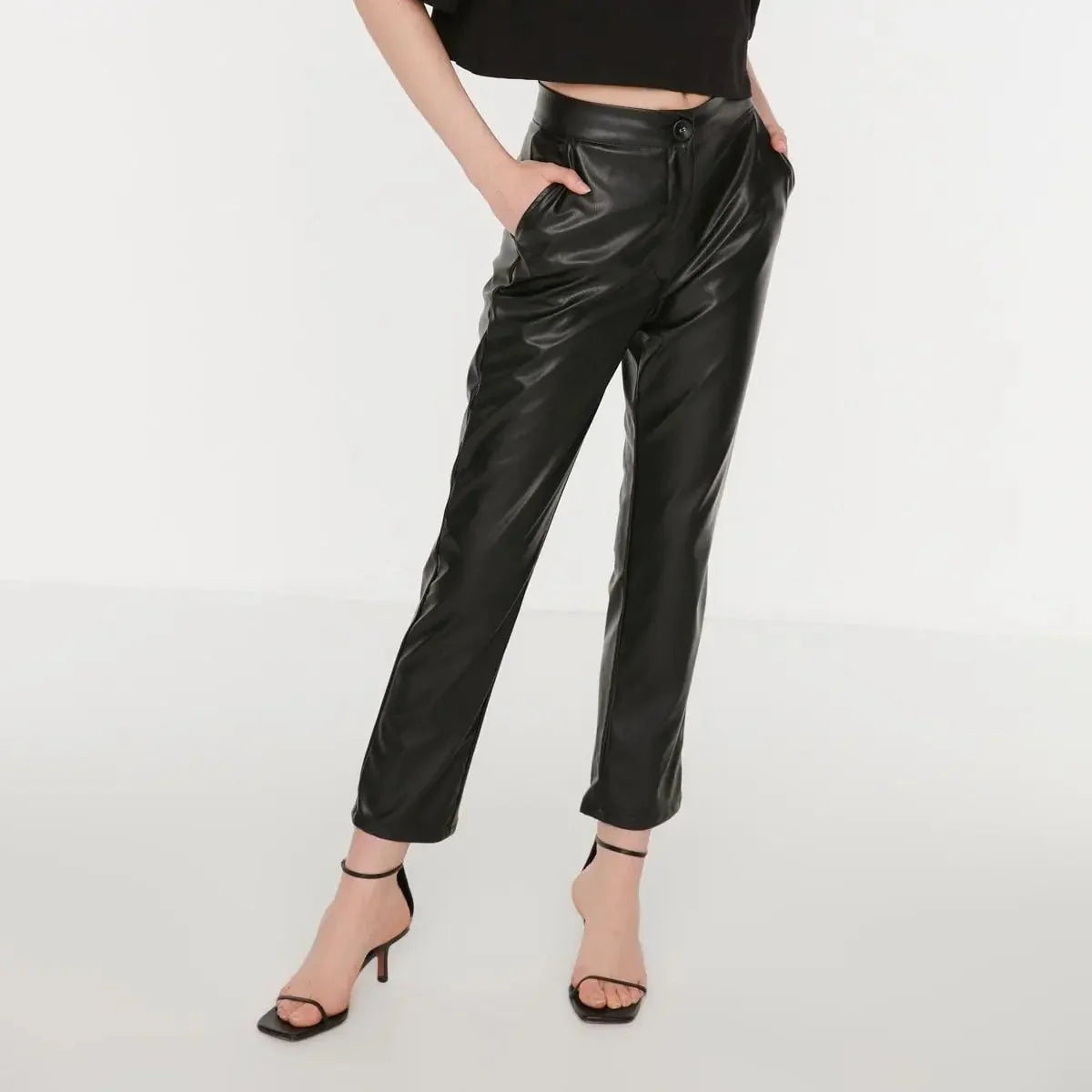 Diana | Elegant Faux Leather Pants