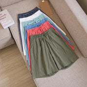 FINA | Mid-length cotton and linen shorts