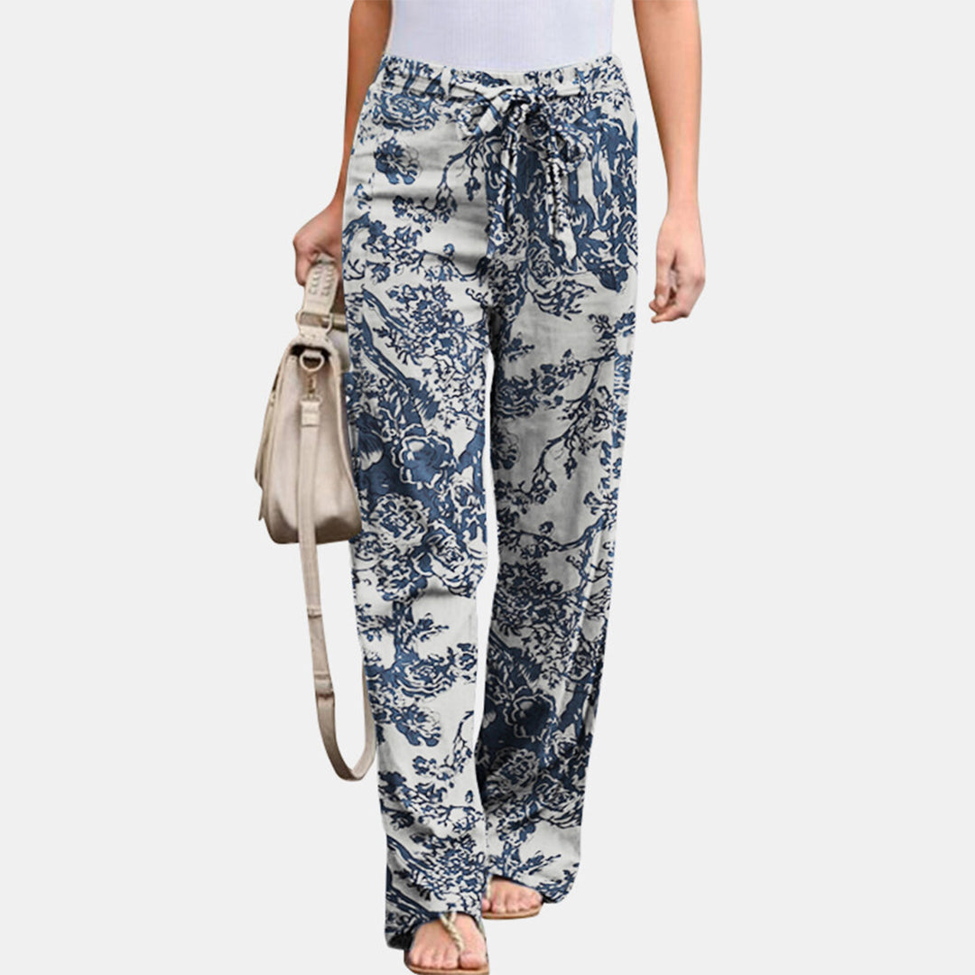 REINA | Elegant leisure pants with floral print