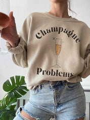 Women's Champagne Problems Crewneck Sweatshirt