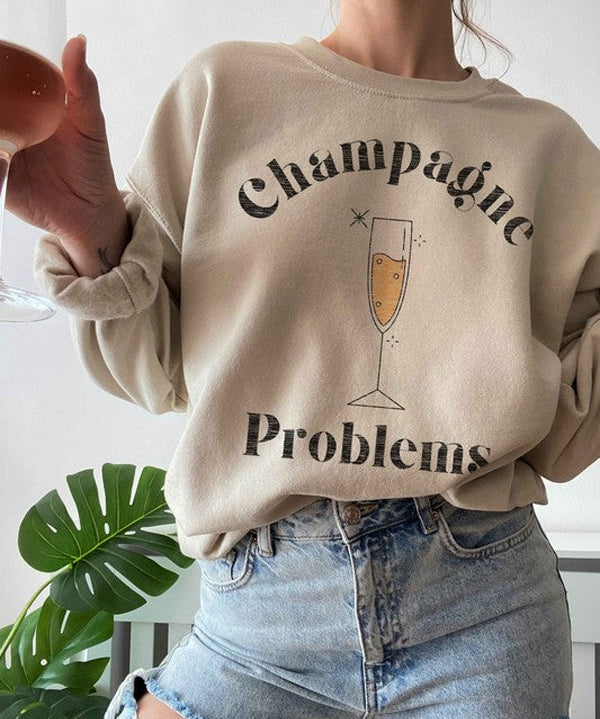 Women's Champagne Problems Crewneck Sweatshirt