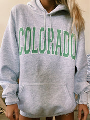 Übergroßer Colorado bedruckter Hoodie