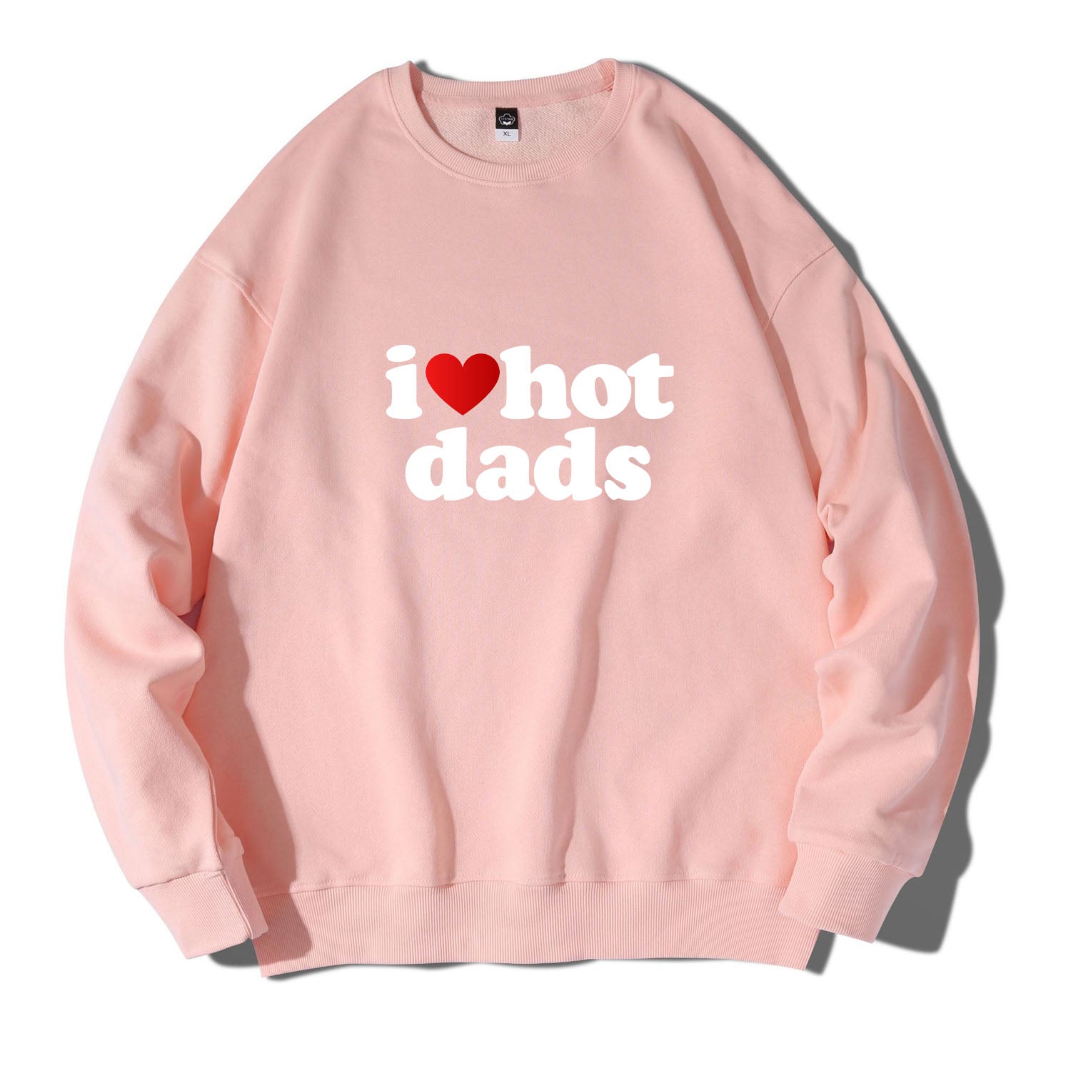 Oversized I Love Hot Dads Crewneck Sweatshirts