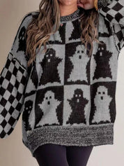 Women's Oversized Ghost Knitted Sweater