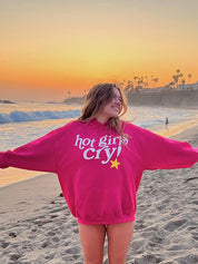 Women's Hot Girls Cry Oversized Hoodie