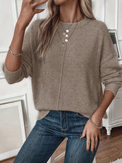 Aurora | Button-Detail Knit Top