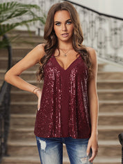 Women's Loose Fit Sequin Top Tank