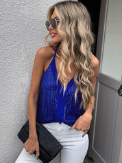 Women's Loose Fit Sequin Top Tank