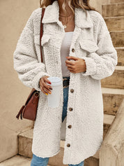Women's Thicken Drop Shoulder Shaggy Cardigan Coat