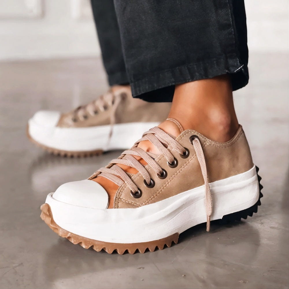 Lug Sole Low-Top Platform Sneakers
