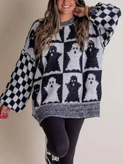 Women's Oversized Ghost Knitted Sweater