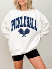 Women's Retro Pickleball Player Season Crewneck Sweatshirt