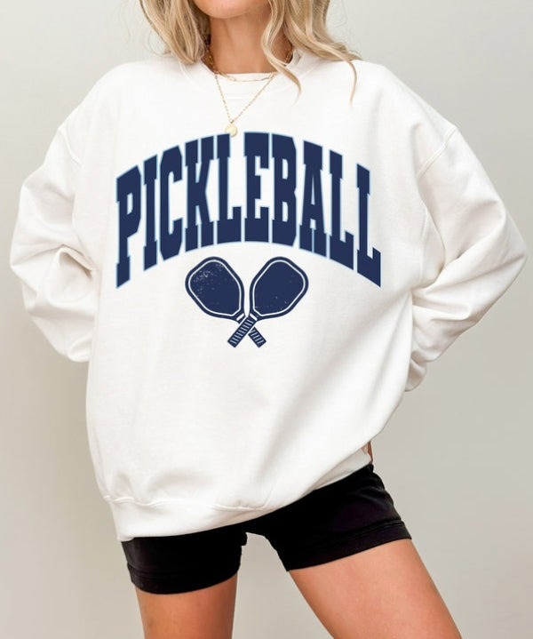 Women's Retro Pickleball Player Season Crewneck Sweatshirt