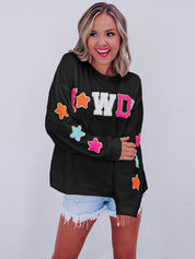 Sparkling Glitter Howdy Patch Sweatshirt