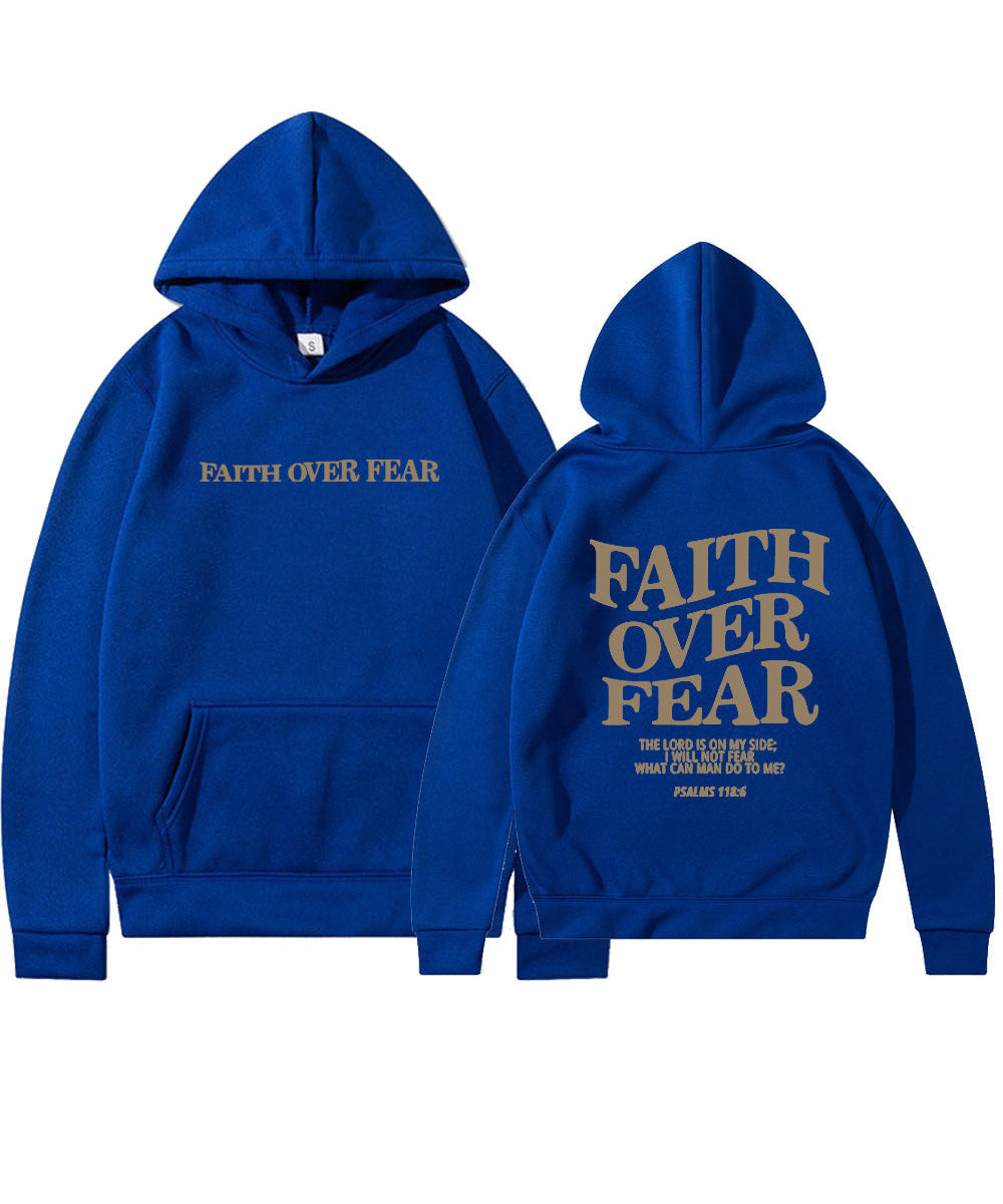 Women's Inspirational Faith Over Fear The Lord In On My Side Hoodie
