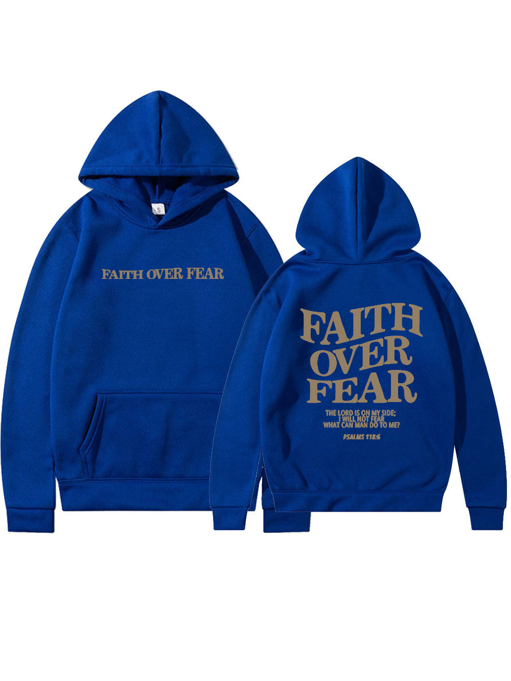 Women's Inspirational Faith Over Fear The Lord In On My Side Hoodie
